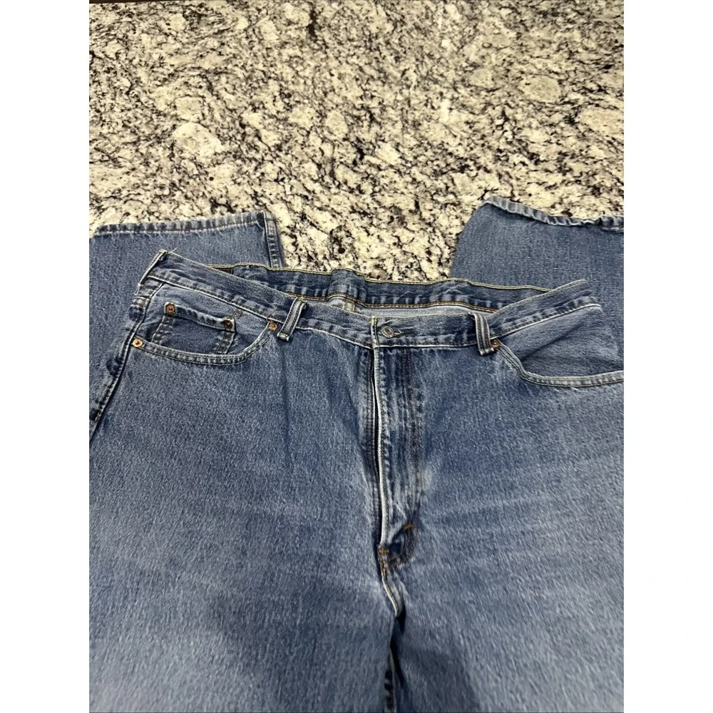 Levi's 550 Men's Relaxed Fit Denim‎ Blank Tag Straights Leg Blue 42 x 30 Jeans